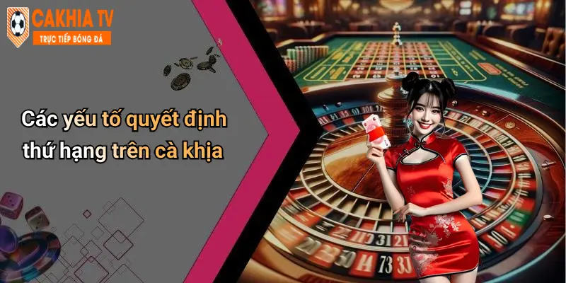 Các yếu tố quyết định thứ hạng trên cà khịa