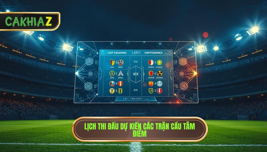 3. Lịch thi đấu dự kiến các trận cầu tâm điểm